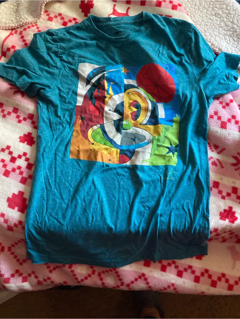 Disney Teal Short Sleeve men’s Graphic Tee